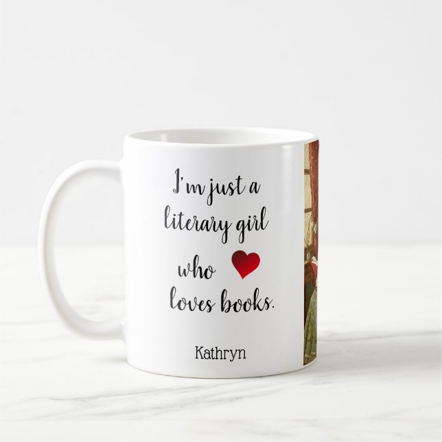 Personalized Mug "Literary Girl" Kaffemugg (Vänster)