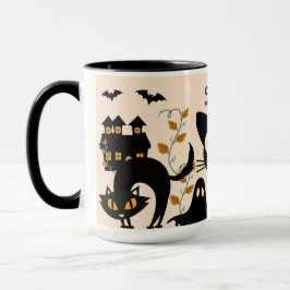 Personalized Mug - Spooky Cute Black Cats Mugg