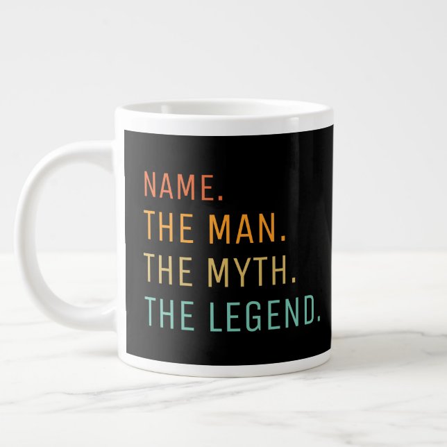 Personalized Mug, The Man The Myth The Legend, Gia Jumbo Mugg (Vänster)