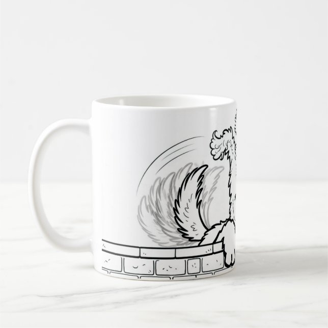 Personalized mug with a dog design kaffemugg (Vänster)