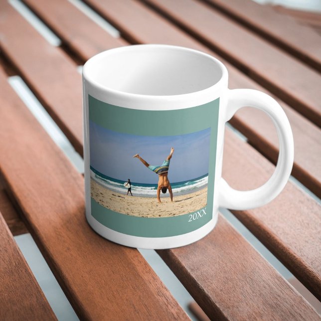 Personalized mug with photo, text and year kaffemugg (Skapare uppladdad)