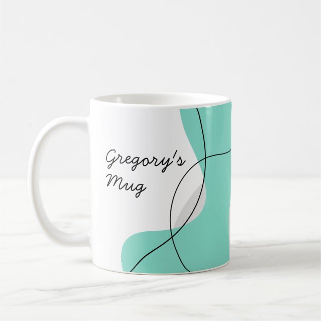 Personalized Mugs Wavy Abstract Kaffemugg (Vänster)