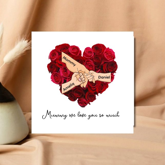 Personalized Mummy We Love You Mother's Day Card Kort (Skapare uppladdad)