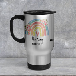 Personalized Mum's Rainbow & Floral Mug Resemugg