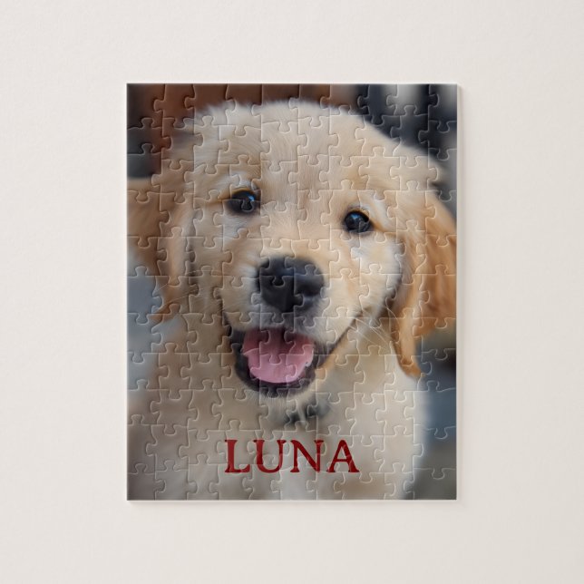 Personalized My Dog Photo and Name Puzzle Gift Pussel (Vertikal)