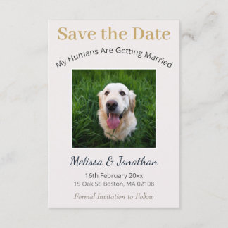 Personalized My Humans Are Getting Married Spara Datumet