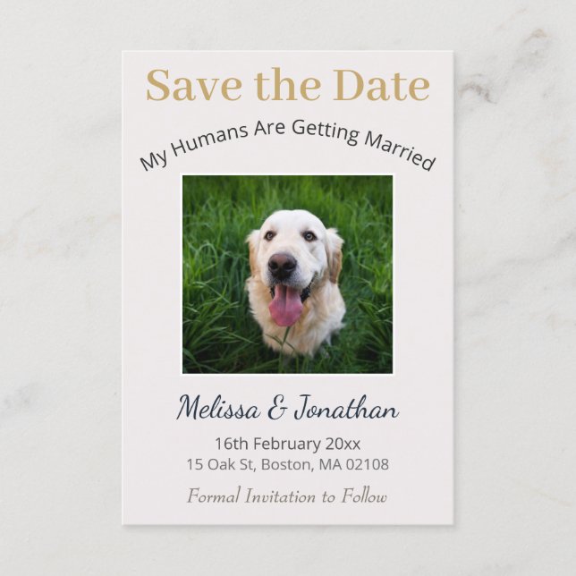 Personalized My Humans Are Getting Married Spara Datumet (Framsida)