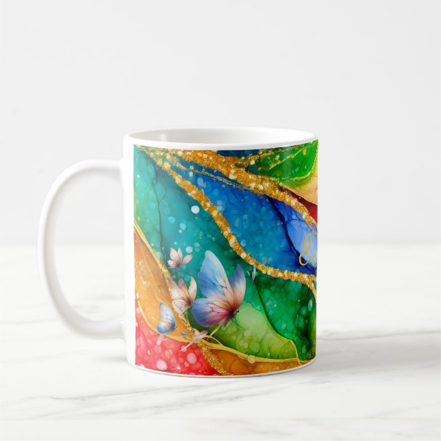 Personalized Mystic Butterfly Mug Kaffemugg (Vänster)