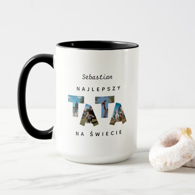 Personalized NAJLEPSZY TATA NA ŚWIECIE Huge Mugg (Med munk)