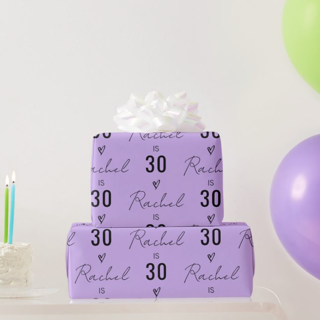 Personalized Name 10th 15th 20th 30 Birthday Gift Presentpapper (Festgåvor)