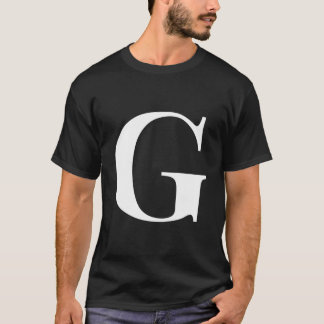 Personalized Name Alphabet Initial Letter G T Shirt