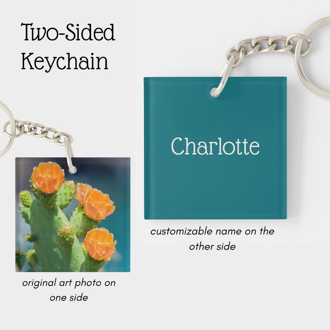 Personalized name and Cactus flower Photo (Skapare uppladdad)