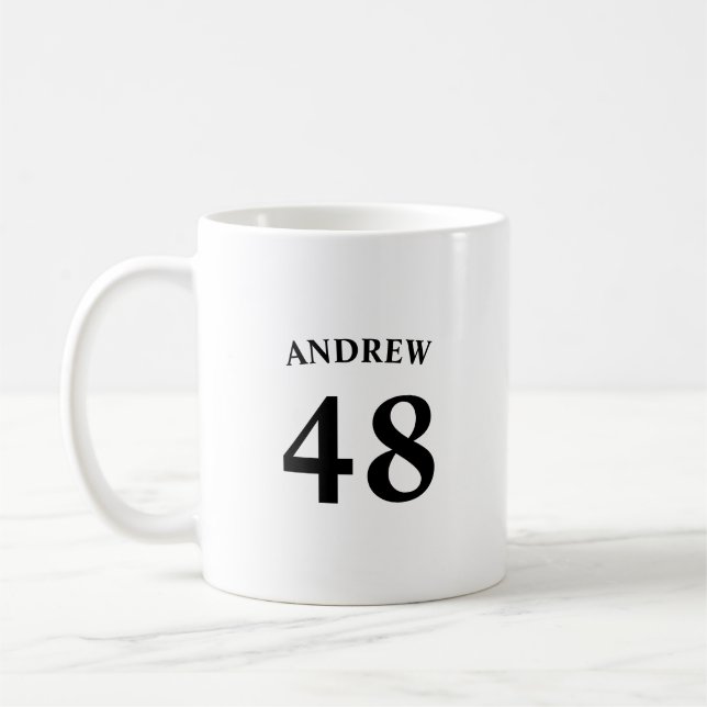 Personalized name and Jersey number  Kaffemugg (Vänster)