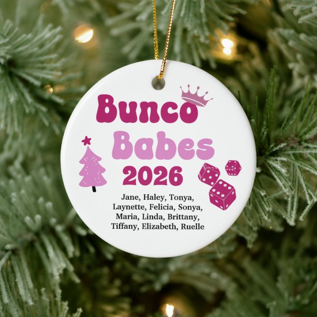 Personalized Name Bunco Babes Ornament (Träd)