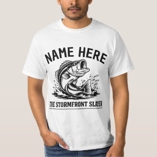 Personalized Name Classic Bass Fishing Storm T Shirt