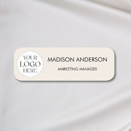 Personalized Name Company Business Logo Minimalist Namnbricka