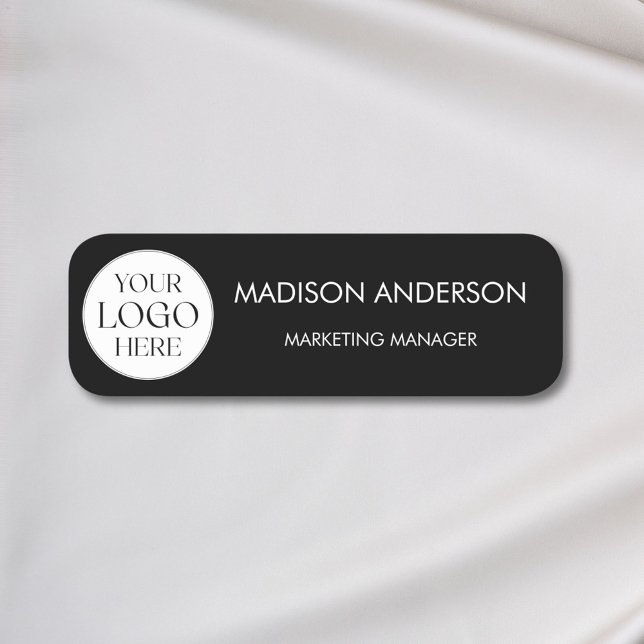 Personalized Name Company Business Logo Minimalist Namnbricka (In situ)