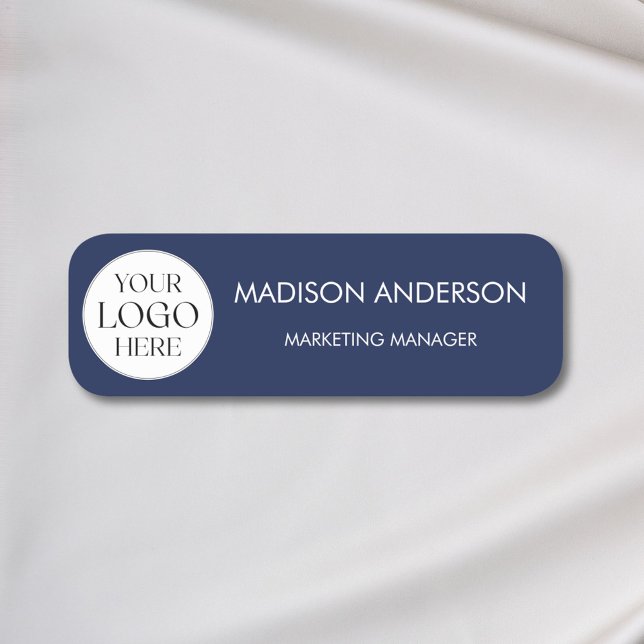 Personalized Name Company Business Logo Minimalist Namnbricka (In situ)