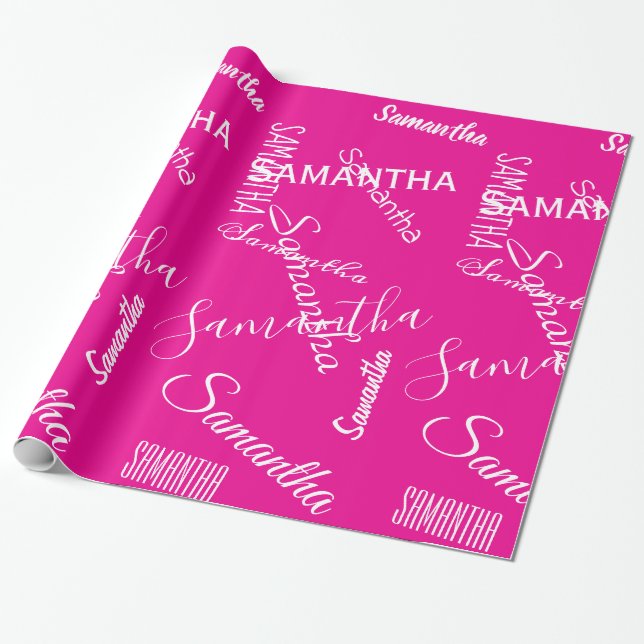 Personalized Name Custom  Presentpapper (Utrullad)