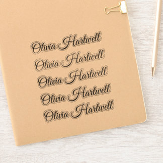 Personalized Name Decal – Repeated 5 Times Klistermärken