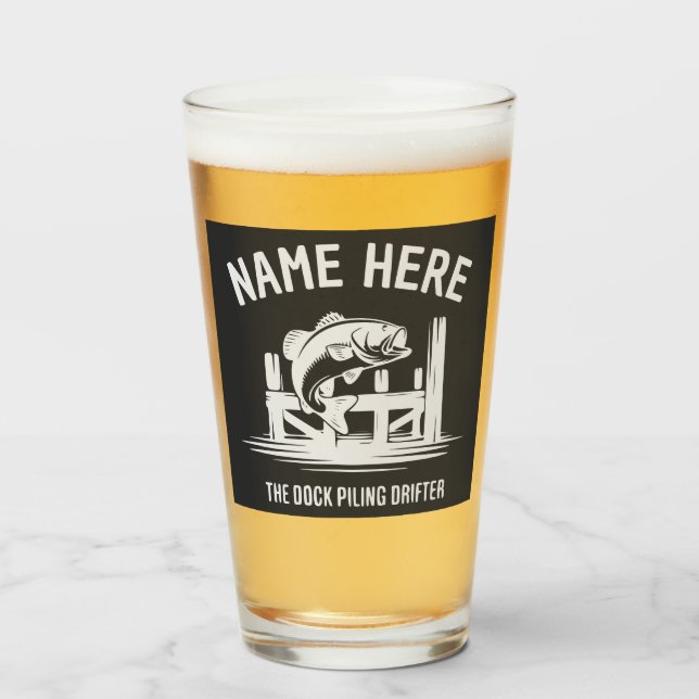 Personalized Name Dock Shadow Bass Glaskopp (Framsida fylld)