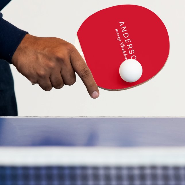 Personalized Name Festive Merry Christmas Pingisracket (Insitu)