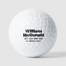 Personalized Name Golf Balls Template HORROR 4