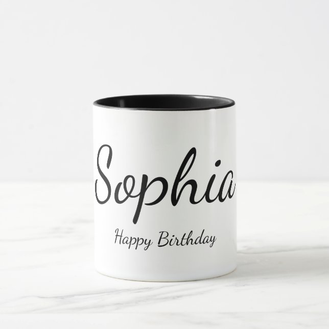 Personalized Name Happy Birthday Mug Custom Gift  Mugg (Center)