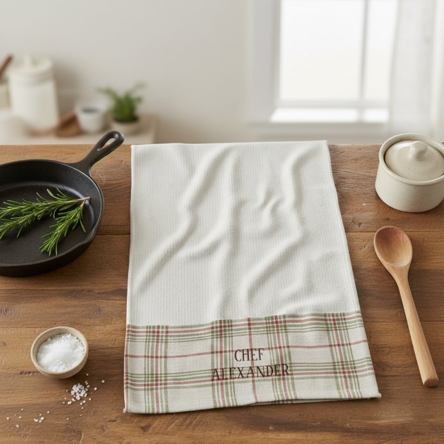Personalized Name Kitchen Tea Towel - White Kökshandduk (Skapare uppladdad)