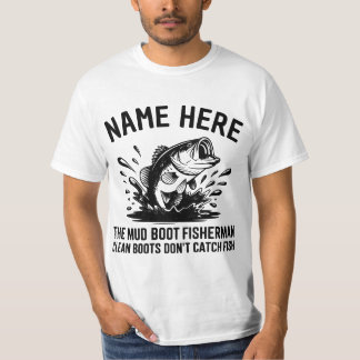 Personalized Name Largemouth Bass Fisherman T Shirt