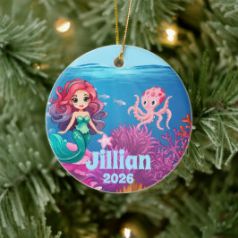 Personalized Name Mermaid Child Ornament