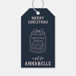 Personalized Name Merry Christmas Cookies Presentetikett