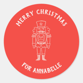 Personalized Name Merry Christmas Prince Runt Klistermärke