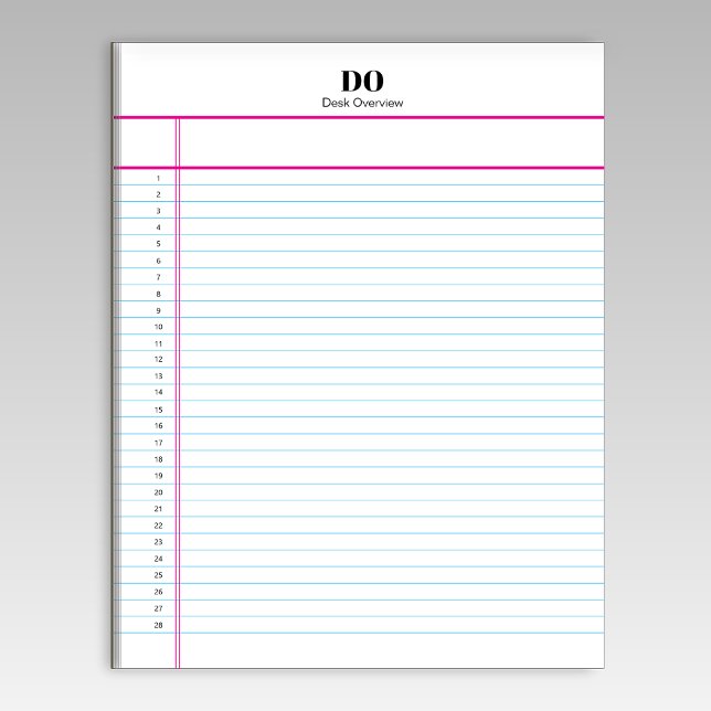 Personalized Name Monogram Numbered List Notepad Anteckningsblock (Skapare uppladdad)