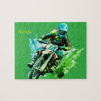 Personalized name Motocross Puzzle Pussel