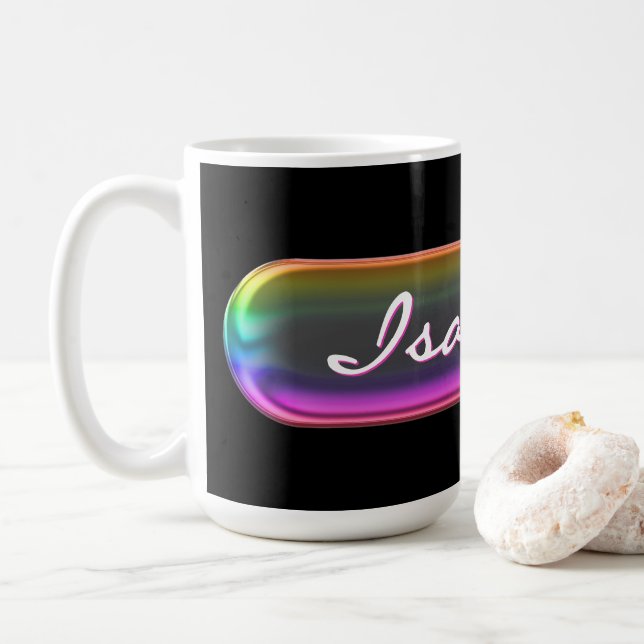 Personalized Name Mug | Iridescent Glass Effect  Kaffemugg (Med munk)