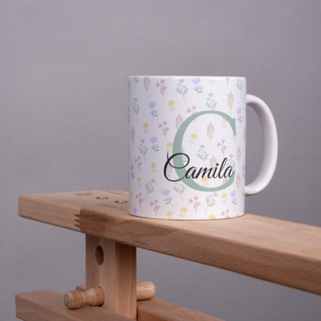 Personalized Name Mug with Initial  Två-Tonad Mugg (Skapare uppladdad)