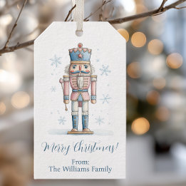 Personalized Name Nutcracker Christmas Presentetikett
