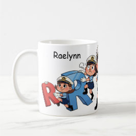 Personalized  Name Sailor Cartoon Character * R * Kaffemugg