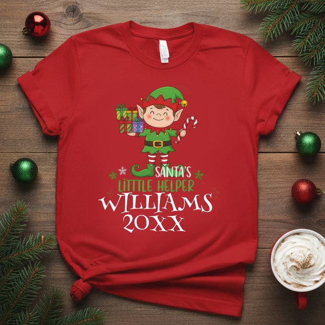 Personalized name,Santa’s Little Funny Elf Holiday T Shirt (Skapare uppladdad)