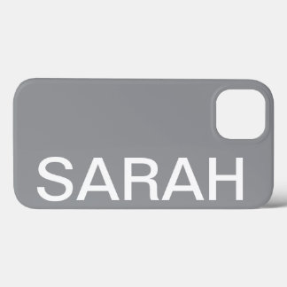 Personalized Name Simple Stylish Modern Dark Grey