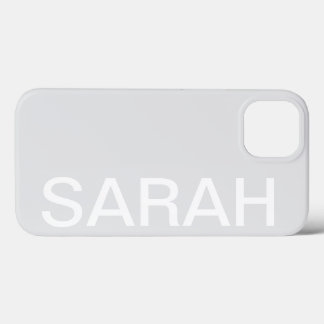 Personalized Name Simple Stylish Modern Light Grey