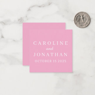 Personalized Name Simple Stylish Modern Wedding  Anteckningskort