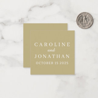Personalized Name Simple Stylish Modern Wedding  Anteckningskort