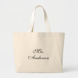 Personalized Name Spacious Tote Bag Design Jumbo Tygkasse