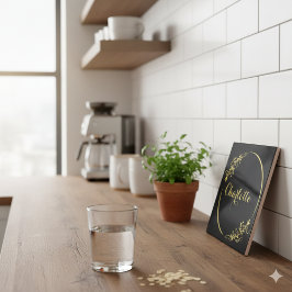 Personalized Name Stylish Frame Decorative Kakelplatta