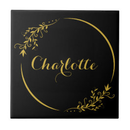 Personalized Name Stylish Frame Decorative Kakelplatta