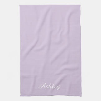 Personalized Name Stylish Modern Elegant lavender Kökshandduk
