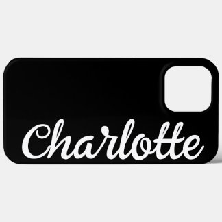 Personalized Name Stylish Modern Minimal Black 