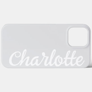 Personalized Name Stylish Modern Minimal LightGrey